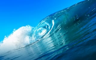 Картинка Красивая голубая волна в океане