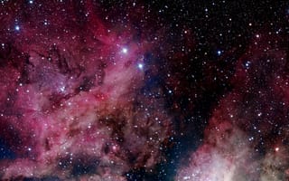 Картинка Красивый розовый млечный путь в ночном звездном небе