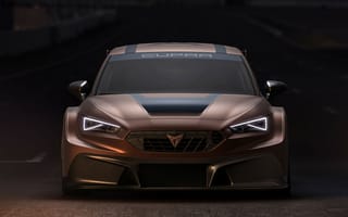 Обои Коричневый автомобиль Cupra Leon Competition 2020 года вид спереди
