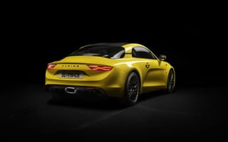Картинка Желтый автомобиль Alpine A110 Color Edition 2020 года вид сзади