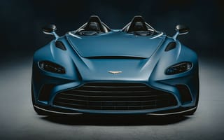 Обои Автомобиль Aston Martin V12 Speedster 2020 года на сером фоне