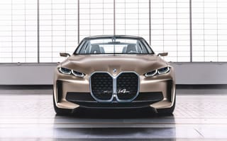Картинка Автомобиль BMW Concept I4 2020 года вид спереди