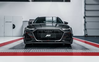 Картинка Автомобиль ABT RS6-R 2020 года в гараже вид спереди