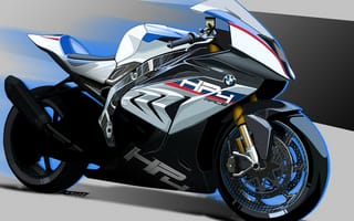 Картинка Гоночный мотоцикл BMW HP4 крупным планом