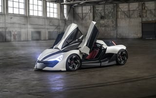 Картинка Автомобиль APEX AP-0 Concept 2020 года с открытыми дверями