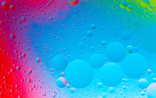 Картинка Пузыри воды на разноцветном фоне