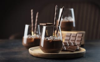 Картинка Холодный шоколадный напиток со льдом