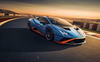 Картинка Быстрый Lamborghini Huracán STO 2021 года на гонках