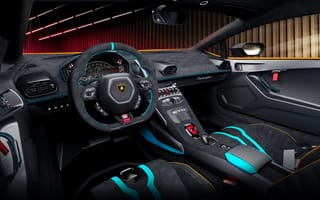 Обои Салон автомобиля Lamborghini Huracán STO 2021 года