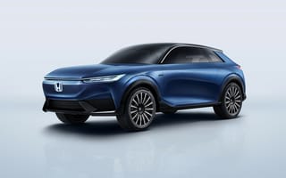 Картинка Синий автомобиль Honda SUV Econcept 2020 года на сером фоне