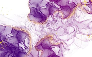 Картинка Фиолетовый дым с блестками на белом фоне