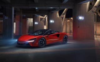 Картинка Красный McLaren Artura, 2021 года в здании