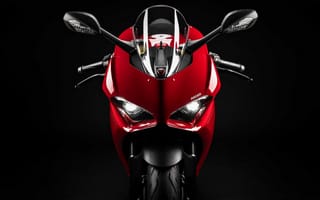 Картинка Красный мотоцикл Ducati Panigale v2 вид спереди