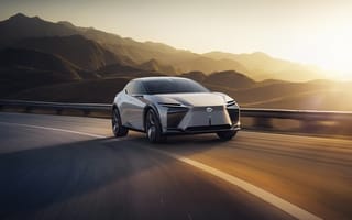 Картинка Автомобиль Lexus LF-Z Electrified 2021 года на трассе