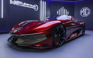Картинка Дорогой красный автомобиль MG Cyberster Concept 2021 года