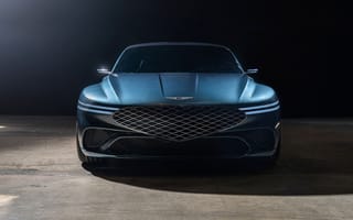Картинка Серебристый Genesis X Concept 2021 года вид спереди