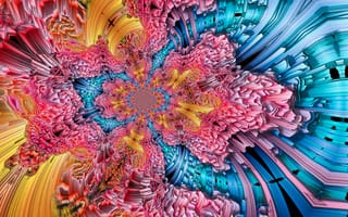 Картинка Красивый абстрактный узор с разноцветными вставками