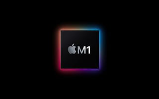 Картинка Apple, IOS, M1, чип, микрочип, черный, темный