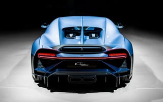 Картинка Bugatti Chiron Profilee, Bugatti Chiron, Profilee, Bugatti, машины, машина, тачки, авто, автомобиль, транспорт, вид сзади, сзади