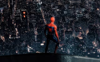 Картинка Человек паук, ночь, фильм, кино, фильмф, фильмы, город, здания