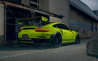 Картинка Porsche 911 GT2 RS, Porsche 911, GT2 RS, Porsche, Порше, машины, машина, тачки, авто, автомобиль, транспорт, вид сзади, сзади