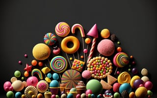 Картинка конфета, десерт, сладость, сладости, сладкий, еда, цветной, разноцветный, цвета