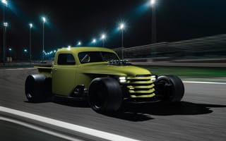 Картинка Chevrolet, Chevrolet Super Truck, 1948, Шевроле, машины, машина, тачки, авто, автомобиль, транспорт, скорость, быстрый, дорога, ночь, темнота