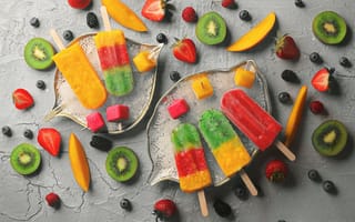 Картинка фруктовый лёд, мороженное, десерт, сладость, сладости, сладкий, еда, киви, фрукт