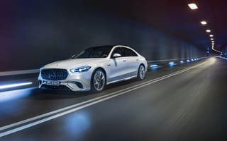 Картинка Mercedes-AMG, S 63 E, Performance, 2023, Mercedes, Мерседес, машины, машина, тачки, авто, автомобиль, транспорт, скорость, быстрый, дорога, туннель