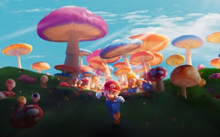 Картинка Супер Марио, Марио, гриб, мультфильмы, мультфильм