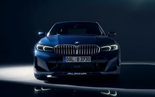 Картинка BMW, бмв, Alpina, B3, Limousine, машины, машина, тачки, авто, автомобиль, транспорт, вид спереди, спереди, синий, темный, темнота