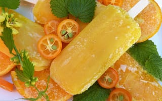 Картинка фруктовый лёд, мороженное, десерт, сладость, сладости, сладкий, еда, апельсин, цитрус, фрукт, кумкват