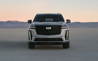 Картинка Cadillac, Escalade-V, 2023, машины, машина, тачки, авто, автомобиль, транспорт, вид спереди, спереди, пустыня, песок, песчаный