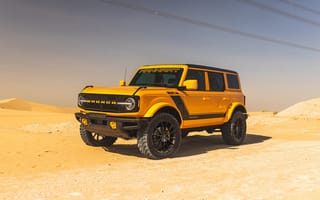 Картинка Manhart, BC 400, 2023, машины, машина, тачки, авто, автомобиль, транспорт, внедорожник, пустыня, песок, песчаный, желтый