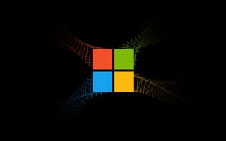 Картинка Windows, лого, логотип, темный, амолед