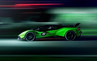 Картинка Lamborghini Huracan, Lamborghini, Ламборджини, Ламборгини, Huracan, машины, машина, тачки, авто, автомобиль, транспорт, спорткар, спортивный, вид сбоку, сбоку, зеленый, скорость, быстрый, спорт
