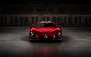 Картинка Alfa Romeo, Альфа Ромео, машины, машина, тачки, авто, автомобиль, транспорт, вид спереди, спереди, красный