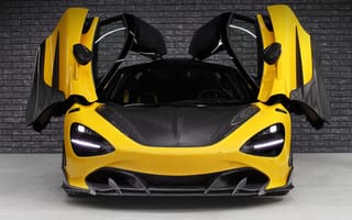 Картинка McLaren, 720S, Fury, Макларен, машины, машина, тачки, авто, автомобиль, транспорт, вид спереди, спереди, желтый