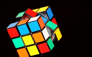 Картинка кубик Рубика, кубик, Рубика, разные, цветной, разноцветный, цвета, amoled, амолед, черный, игра