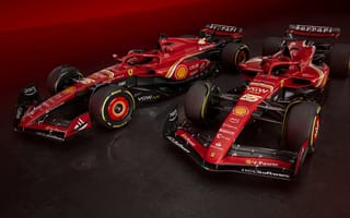 Картинка Ferrari, Феррари, Ferrari SF-24, SF-24, 2024, люкс, дорогая, машины, машина, тачки, авто, автомобиль, транспорт, болид, спорткар, спортивный, гонка, гоночный, красный