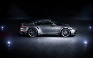 Картинка Porsche 911, Porsche, Порше 911, Turbo S, Turbo, Порше, машины, машина, тачки, авто, автомобиль, транспорт, вид сбоку, сбоку, серый, серебристый