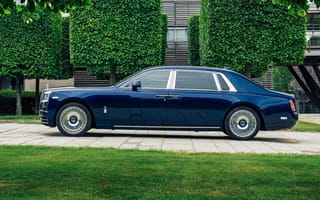 Картинка Rolls-Royce Phantom, Rolls-Royce, Ghost, Роллс Ройс, люкс, машины, машина, тачки, авто, автомобиль, транспорт, вид сбоку, сбоку, синий