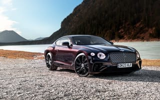 Картинка Bentley Continental, Bentley, Бентли, Continental, машины, машина, тачки, авто, автомобиль, транспорт, гора, река