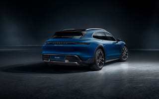 Картинка Porsche Taycan, Porsche, Taycan, Turbo, Порше Тайкан, Порше, Тайкан, купе, спорткар, машины, машина, тачки, авто, автомобиль, транспорт, синий, ночь