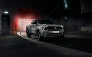 Картинка Ford, Форд, Ford Ranger, Ranger, MS-RT, Double Cab, 2024, машины, машина, тачки, авто, автомобиль, транспорт, пикап, гараж, ночь