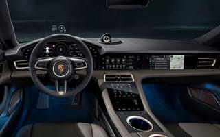 Картинка Porsche Taycan, Porsche, Taycan, Порше Тайкан, Порше, Тайкан, купе, спорткар, машины, машина, тачки, авто, автомобиль, транспорт, руль