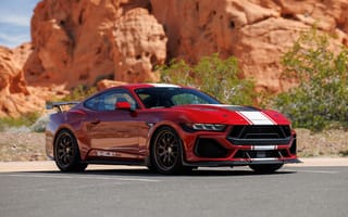 Картинка Shelby, Super Snake, 2024, машины, машина, тачки, авто, автомобиль, транспорт, спорткар, спортивный, красный, гора