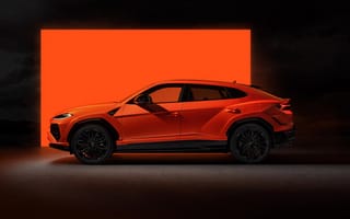 Картинка Lamborghini Urus, Lamborghini, Ламборджини, Ламборгини, Urus, кроссовер, спорткар, машины, машина, тачки, авто, автомобиль, транспорт, оранжевый