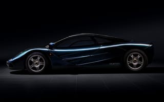 Картинка McLaren, Макларен, машины, машина, тачки, авто, автомобиль, транспорт, вид сбоку, сбоку, черный