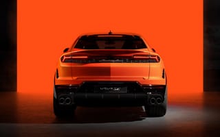 Картинка Lamborghini Urus, Lamborghini, Ламборджини, Ламборгини, Urus, кроссовер, спорткар, машины, машина, тачки, авто, автомобиль, транспорт, вид сзади, сзади, красный